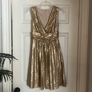 Gold sequin dress
